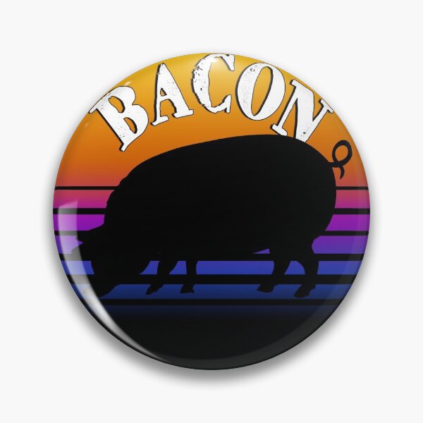 Item preview, Retro sunset Meat Eater Pig Bacon designed and sold by AllLeftSides42.