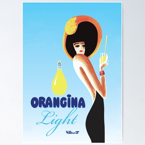 Item preview, Orangina Light, Vintage Advertisement Poster designed and sold by vintagevivian.