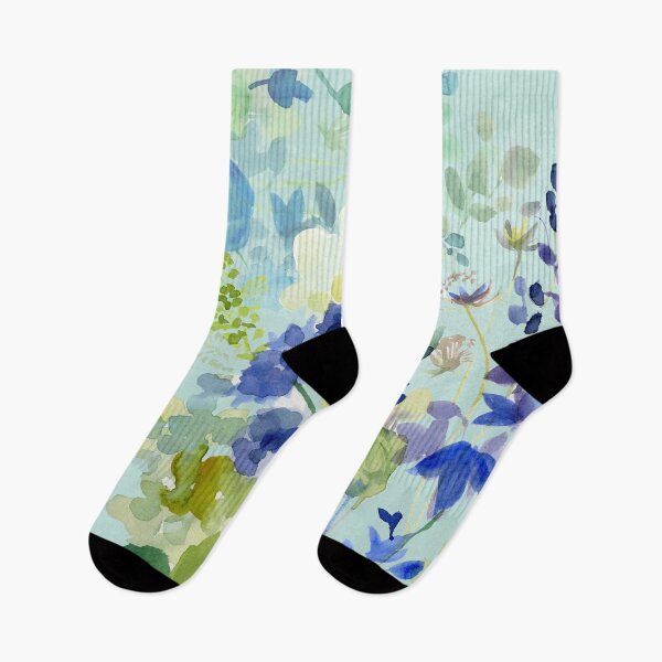 Item preview,   Blue, green, and soft aqua watercolor painting  designed and sold by Sue Zipkin.
