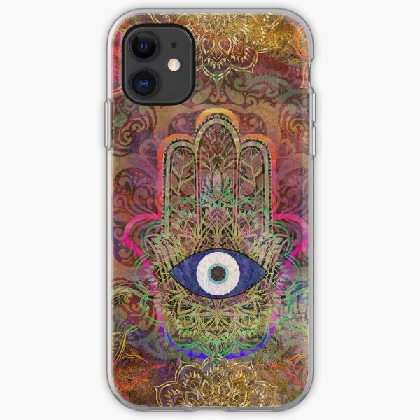 Hamsa Evil Eye Colourful Mandala iPhone Soft Case