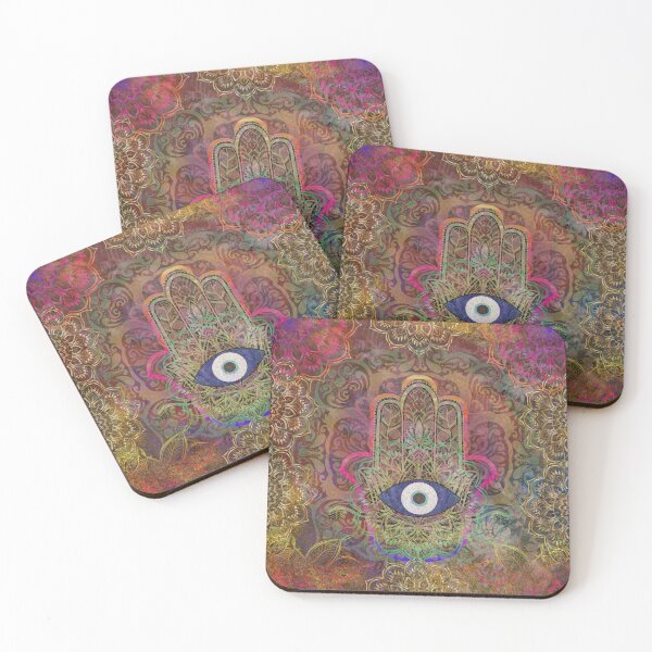 Item preview, Hamsa Evil Eye Colourful Mandala designed and sold by Tau Tia L Douglass.