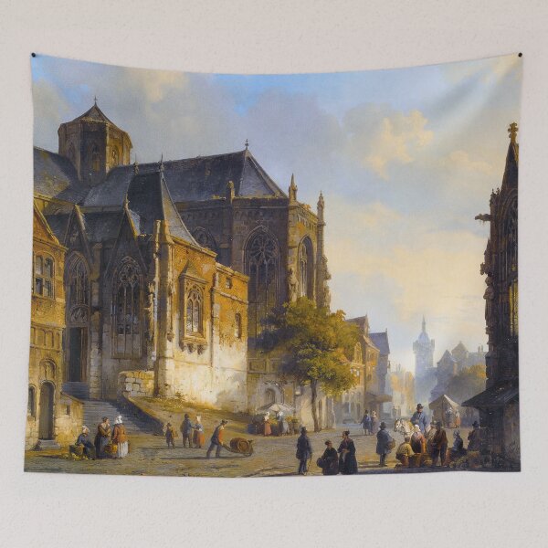 Item preview, Figures on a Market Square in a Dutch Town - Cornelis Springer - 1843 designed and sold by CJET.