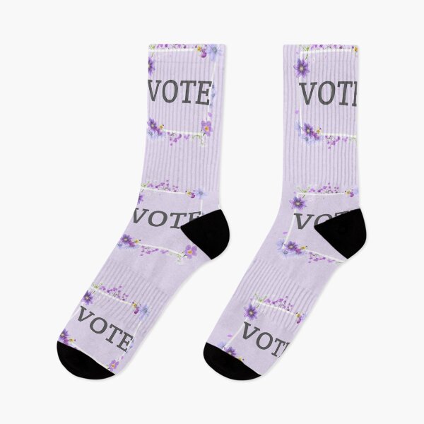 Aperçu de l'œuvre VOTE Fleur pourpre Illustration de vote floral unique créée et vendue par CreatedbyJR.