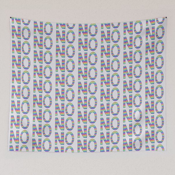 Item preview, NO slogan - pastel rainbow designed and sold by Hazel Savage.