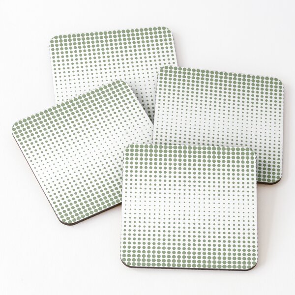 Item preview, op art green dots pattern designed and sold by Infinite Patterns.