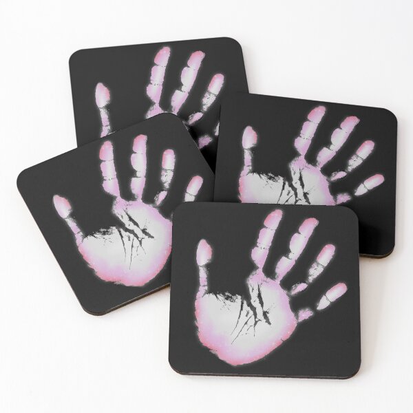 Item preview, Hand Print Pink Neon Fluo Thermochromic Paint Effect designed and sold by Jolly-Yosei.