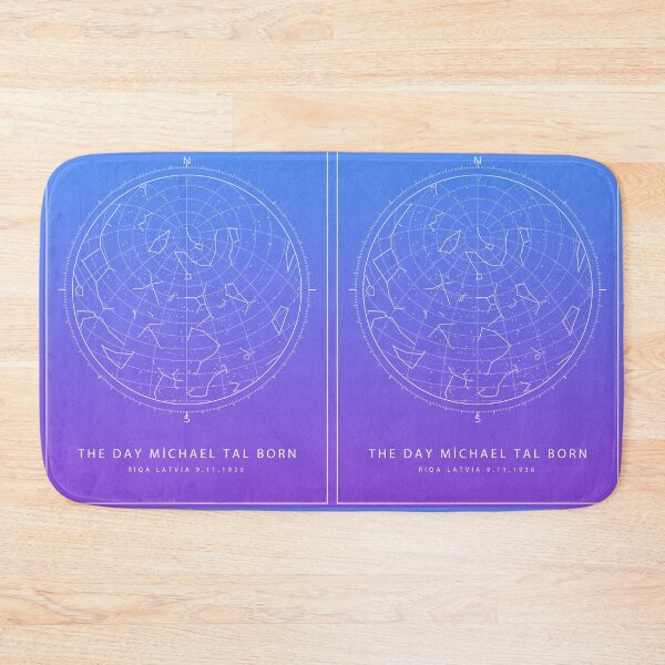 Item preview, THE DAY MİKHAEL TAL BORN LATVİA RİQA 1936 , STAR MAP POSTER  designed and sold by rashadat.