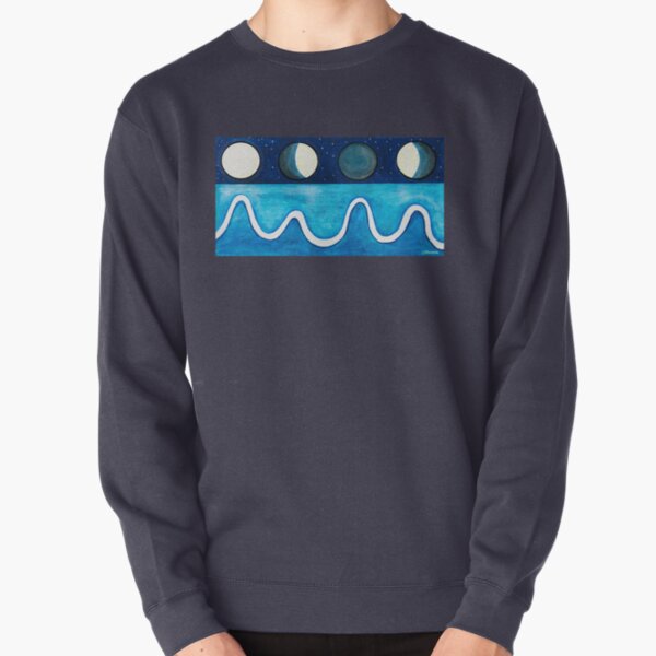 Moon tide ebb flow Pullover Sweatshirt
