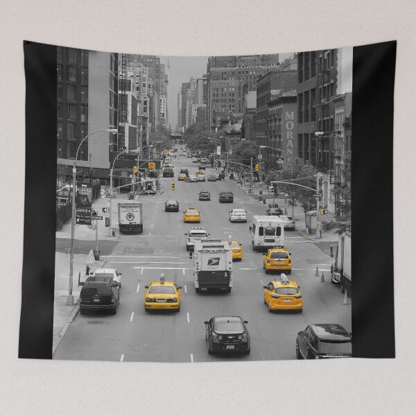 Item preview, Yellow Taxis in New York City - Black and White designed and sold by electricdreamz.