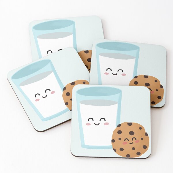 Item preview, Ilustración linda de leche y galletas designed and sold by ravenmandyshop.