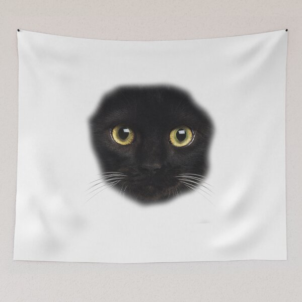 Item preview, Black Cat Face Scary Halloween Costume graphic designed and sold by BUBLTEES.