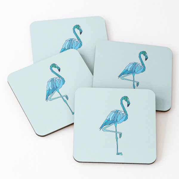 Item preview, Geometric Flamingo  - Light Blue designed and sold by Geometricshow.