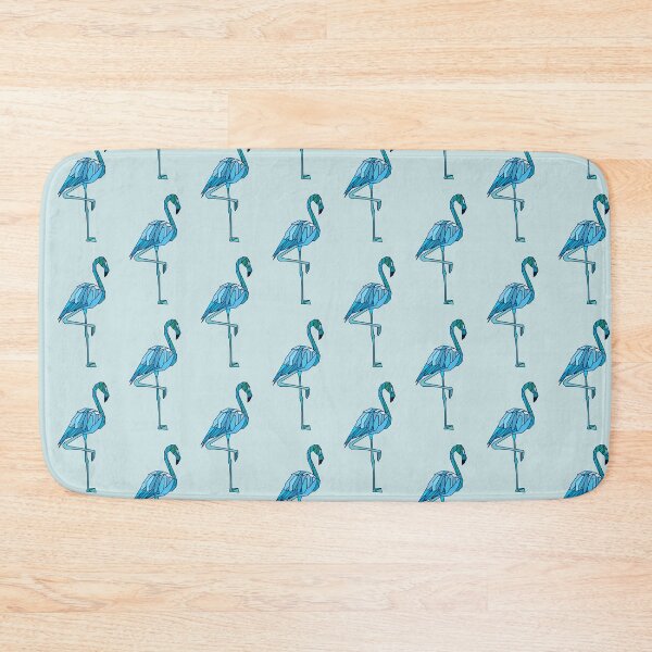 Item preview, Geometric Flamingo  - Light Blue designed and sold by Geometricshow.