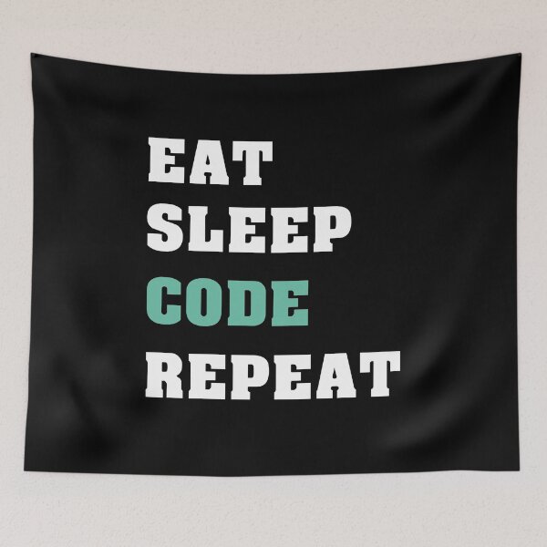 Item preview, Eat sleep code repeat  designed and sold by aloresarts.