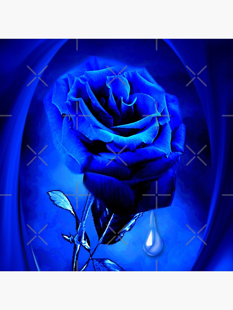 PHOTOSHOP BLUE ROSE VERSION TWO..TEARS OF A BLUE  ROSE-PILLOW-JOURNAL,PICTURE-ECT.ECT.. | Tote Bag