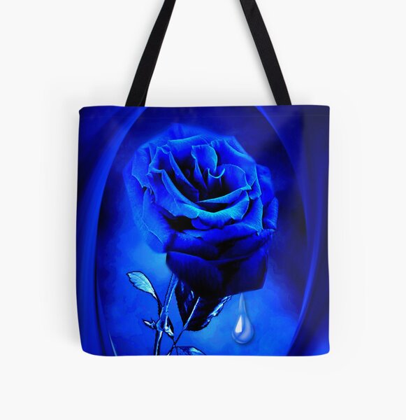 Bolsa de tela «PHOTOSHOP BLUE ROSE VERSION DOS ... LÁGRIMAS DE UNA ROSA AZUL-ALMOHADA-DIARIO,  PICTURE-ECT.ECT ..» de Rapture777 | Redbubble