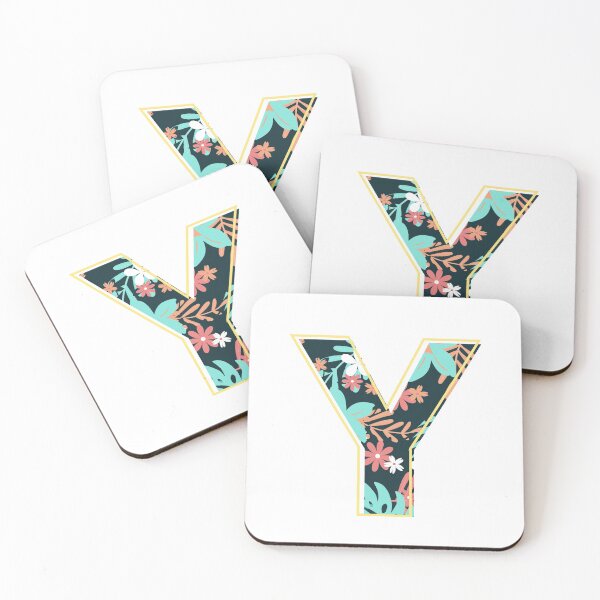 Item preview, Letter Y retro flowers designed and sold by knst-wrk.