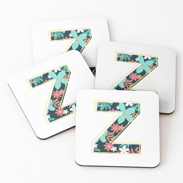 Item preview, Letter Z retro flowers designed and sold by knst-wrk.