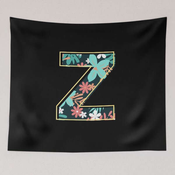 Item preview, Letter Z retro flowers designed and sold by knst-wrk.