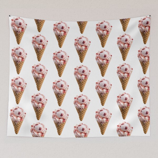 Item preview, strawberry ice cream cone merch, ice cream mask designed and sold by charmingthreads.