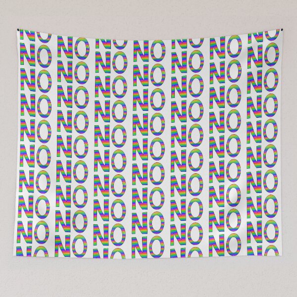 Item preview, NO slogan - bright rainbow designed and sold by Hazel Savage.