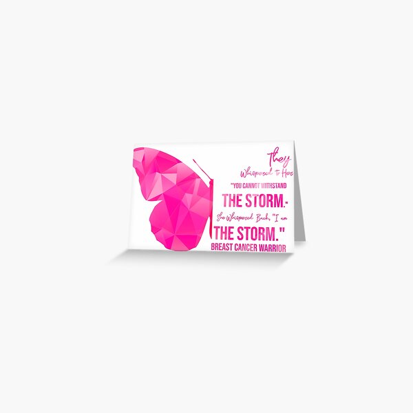 Item preview, "I Am The Storm" Breast Cancer Warrior Pink Butterfly designed and sold by TeesYouWant.