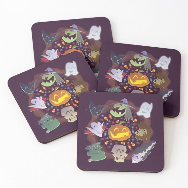 Item preview, Funny Halloween Monster Friends Trick or Treat  designed and sold by JinxWhaleDesign.