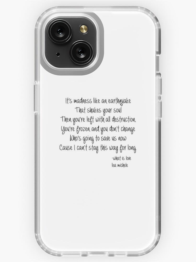 Lea Michele What Is Love Lyrics iPhone Case