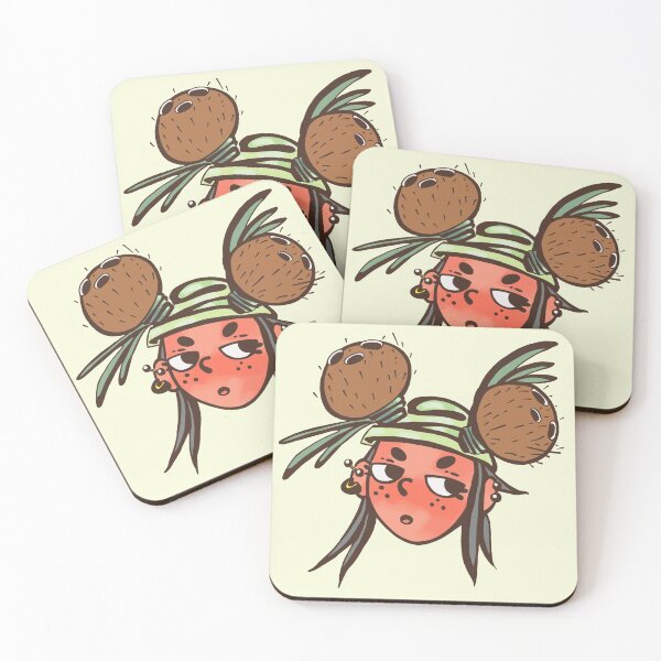 Item preview, Coconut Warrior Girl Head designed and sold by ThatDrawer224.