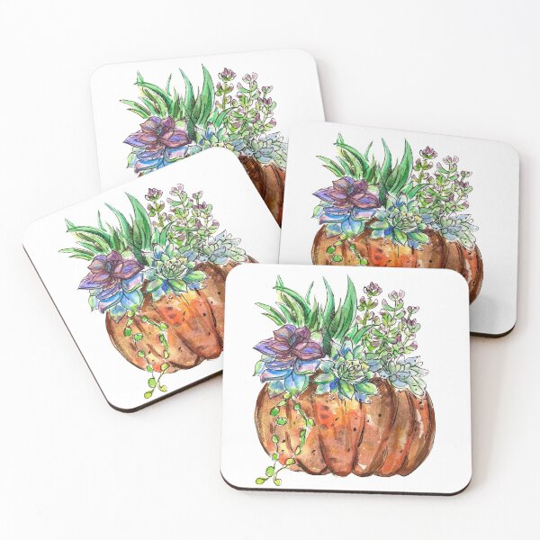 Item preview, Watercolor Succulent Pumpkin  designed and sold by Aquabunart.