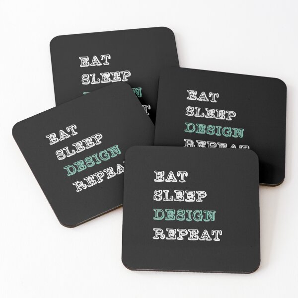 Item preview, Eat sleep design repeat | a day in the life of a designer | sticker magnet designed and sold by aloresarts.