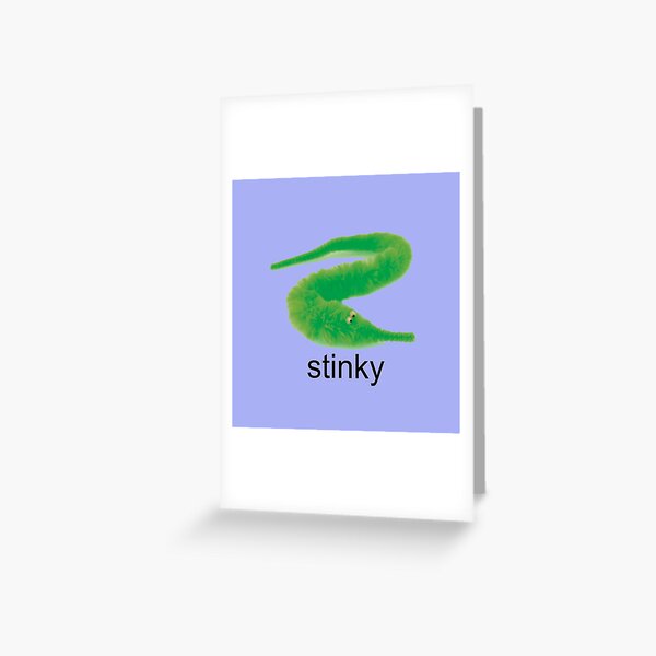 stinky worm on a string Greeting Card