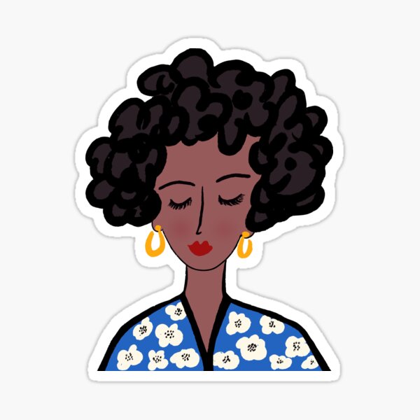 Beautiful Black Lady Sticker