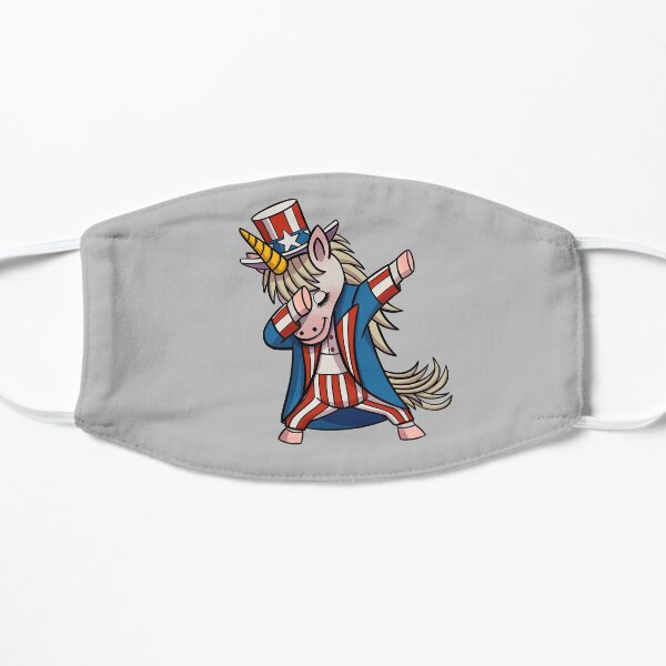 Dabbing Uncle Sam Unicorn Patriotic Gift Flat Mask