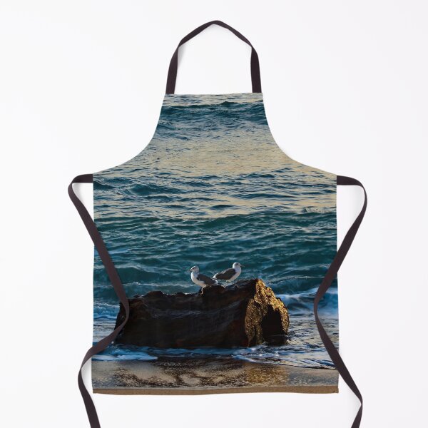 Item preview, Driftwood Seagulls Couple Beach Seashore Seascape designed and sold by Anna Lemos.