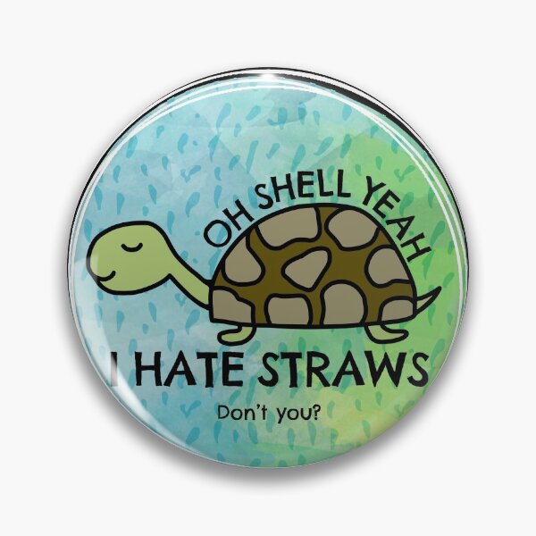 Item preview, Cute Turtle Hates Straws Plastic Pun Ocean designed and sold by creative321.