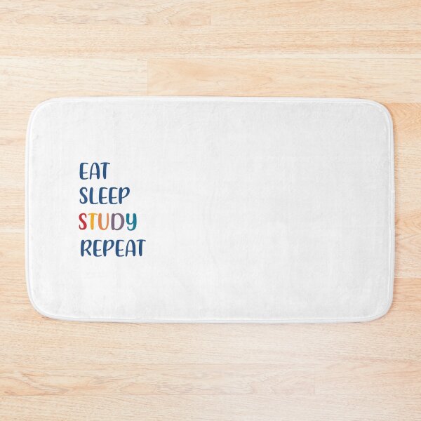 Item preview, Eat sleep study repeat | Colorful text | Sticker pack | Student designed and sold by aloresarts.