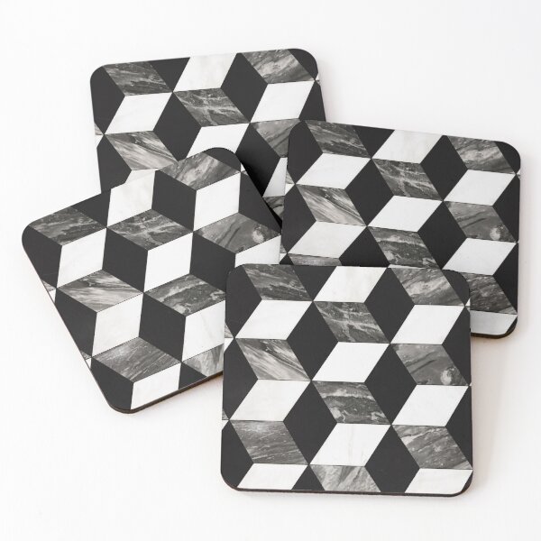 Item preview, Cool 3D Black and White Box Tile Pattern Optical Illusion  designed and sold by daniash.