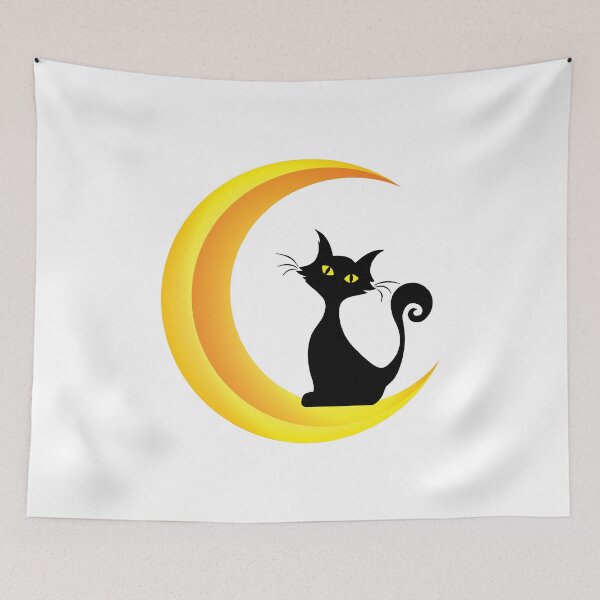Item preview, Black Cat Crescent Moon Halloween Costume design designed and sold by BUBLTEES.