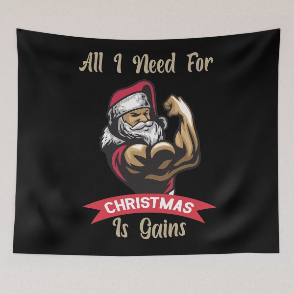 Item preview, Funny Christmas Workout Design , All I wnt For Cristmas Is Gains , Gift For Christmas Season designed and sold by Gha20.