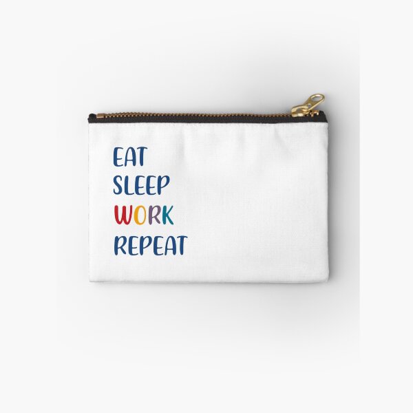 Item preview, Eat sleep work repeat | Colorful text | Sticker pack designed and sold by aloresarts.
