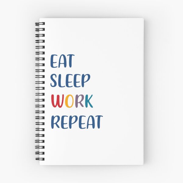 Item preview, Eat sleep work repeat | Colorful text | Sticker pack designed and sold by aloresarts.