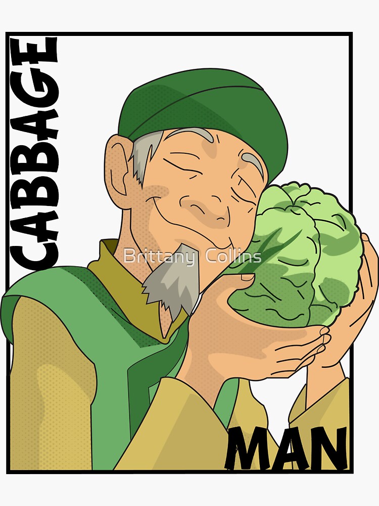 "Cabbage Man; The Avatar Series" Sticker for Sale by BrittanyCollins