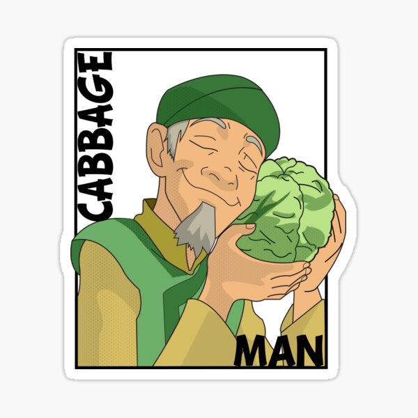 "Cabbage Man; The Avatar Series" Sticker for Sale by BrittanyCollins
