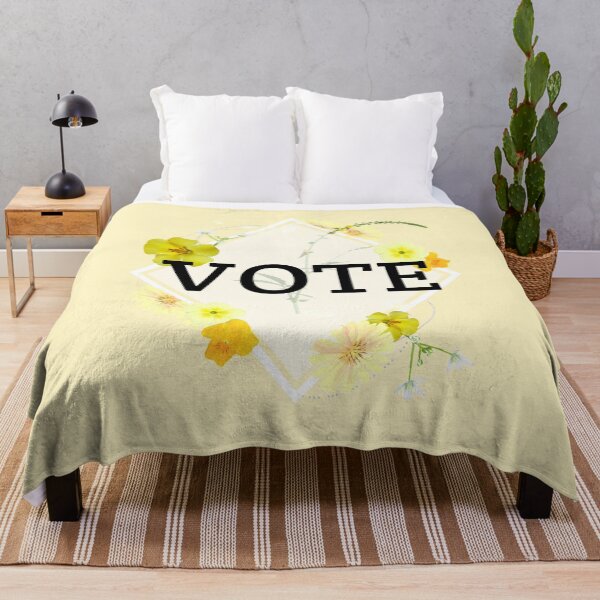 Aperçu de l'œuvre VOTE fleur jaune oeuvre de vote floral unique créée et vendue par CreatedbyJR.