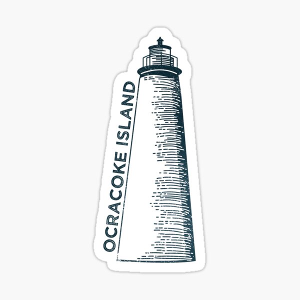 Item preview, Ocracoke Lighthouse Sticker designed and sold by onlyhalfpigeon.