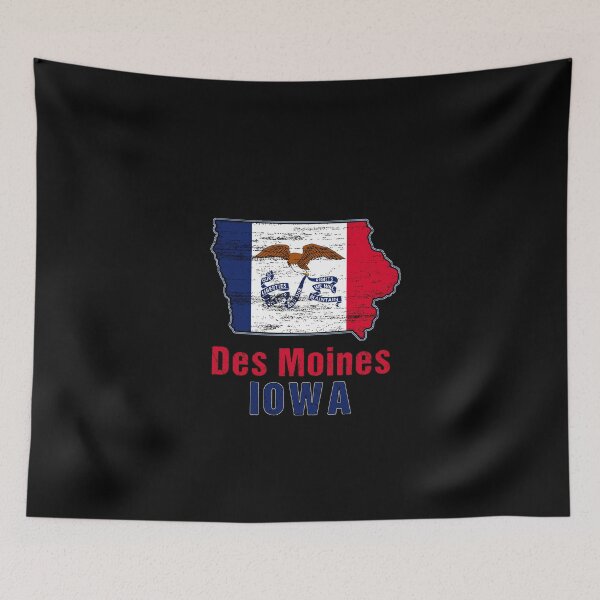 Item preview, Des Moines Iowa State Distressed Flag Outline designed and sold by ha10378.
