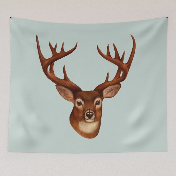 Item preview, bright saturated Deer Portrait designed and sold by luboffke.