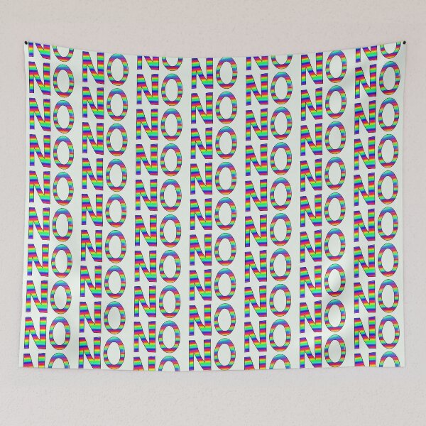 Item preview, NO slogan - dark rainbow designed and sold by Hazel Savage.