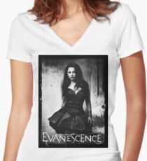 Amy Lee From Evanescence Women's Fitted V-Neck T-Shirt